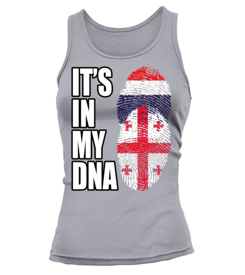 Thai And Georgian Vintage Heritage DNA Flag Tank top Woman