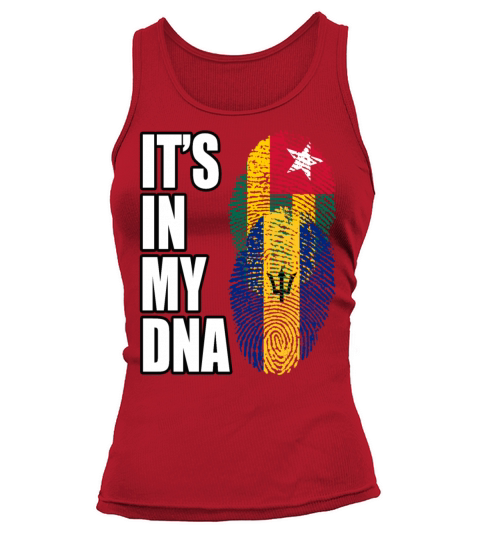Togolese And Barbadian Mix Heritage DNA Flag Tank top Woman