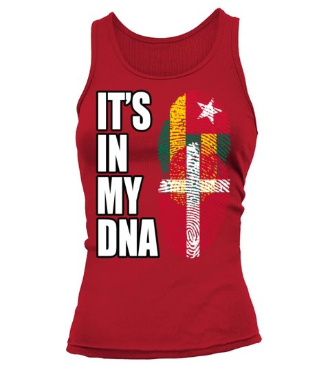 Togolese And Danish Mix Heritage DNA Flag Tank top Woman
