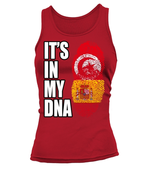 Tunisian And Spaniard Mix Heritage DNA Flag Tank top Woman