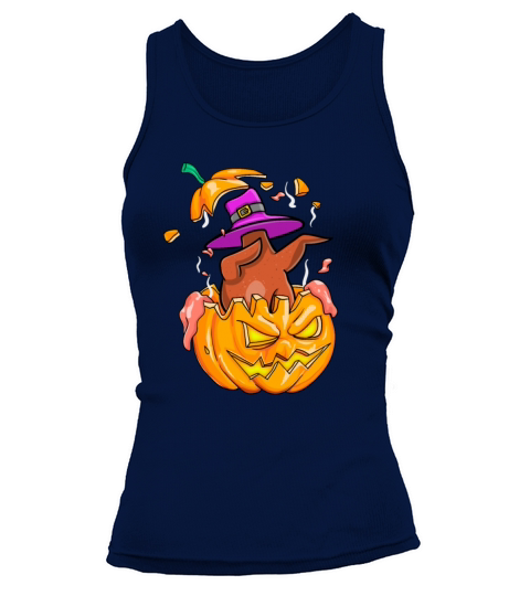 Turkey Dabbing Halloween T-Shirt Pumpkin Dab Gift Tank top Woman