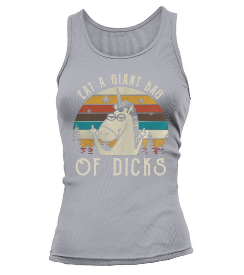 Unicorn Eat a giant bag of dicks vintage Tank top Woman