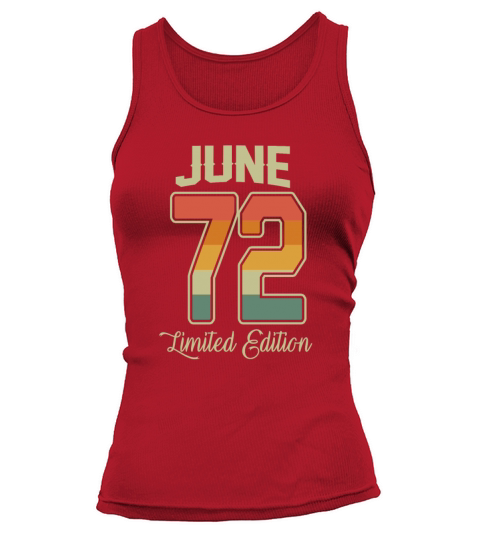 Vintage 50th Birthday June 1972 Sports Gift Tank top Woman