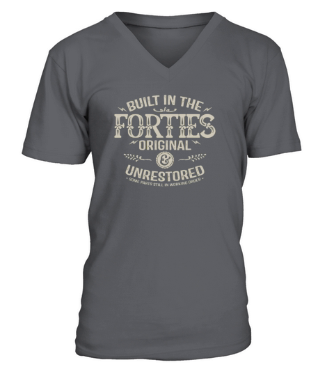 1940s-Built in the forties original unr V-Neck T-shirt