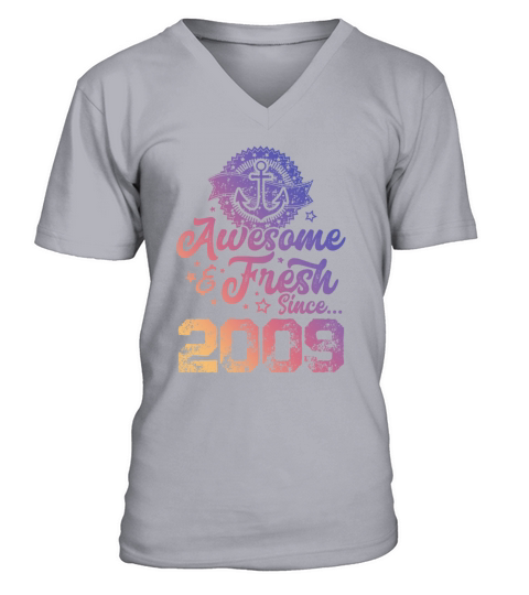 2009 awesome fresh V-Neck T-shirt