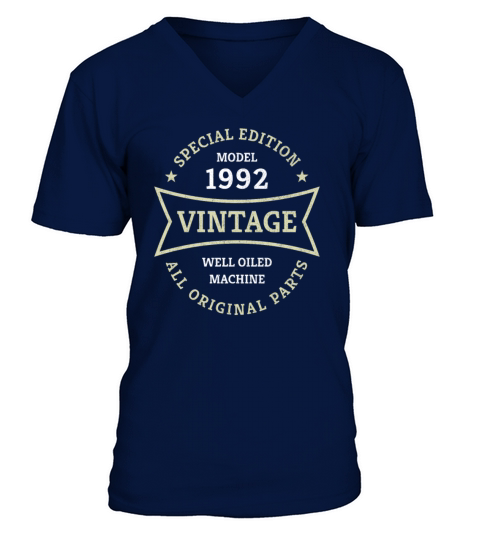 30th Birthday Gifts Born 1992 Vintage 30 Year Old V-Neck T-shirt