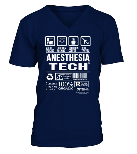Anesthesia Tech V-Neck T-shirt