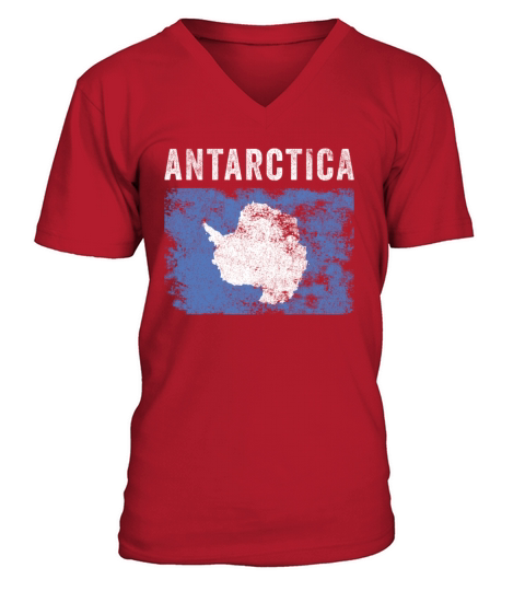 Antarctica Flag Vintage - Antarctic Flag V-Neck T-shirt