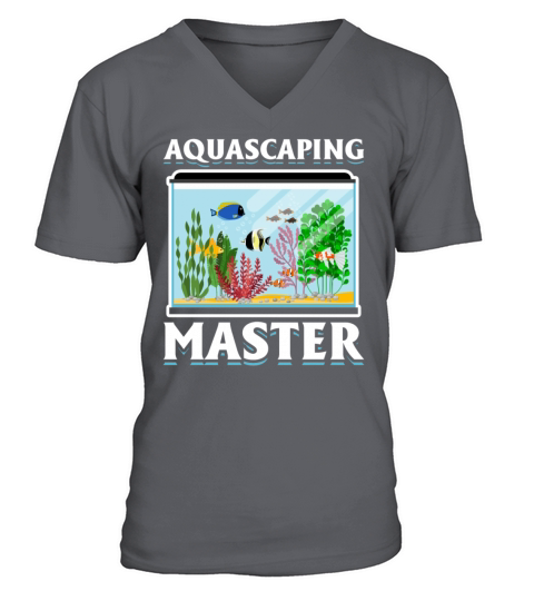 Aquascaper Humor Fishkeeping Men Women Aquarium V-Neck T-shirt