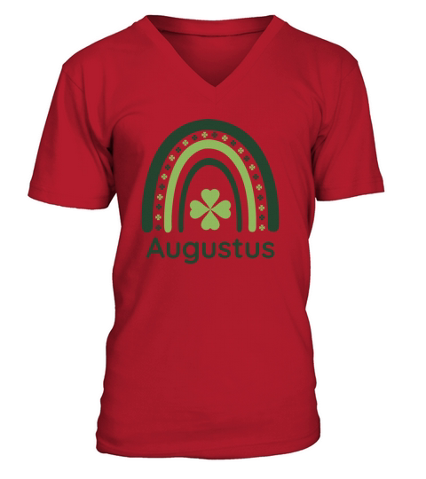 Augustus Clover Boho Rainbow V-Neck T-shirt