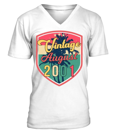 Best Birth Month August 2001 V-Neck T-shirt