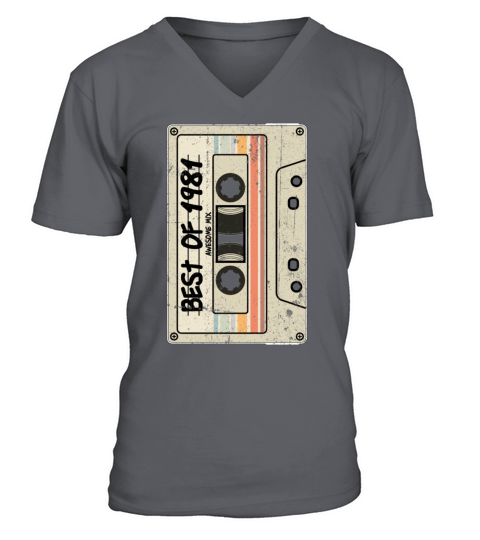 Best of 1981 Cassette Tape Birthday V-Neck T-shirt