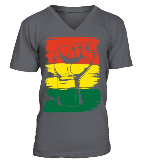 Black Proud African American for Juneteenth V-Neck T-shirt