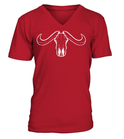 Buffalo Skull Vintage Collector Gift V-Neck T-shirt