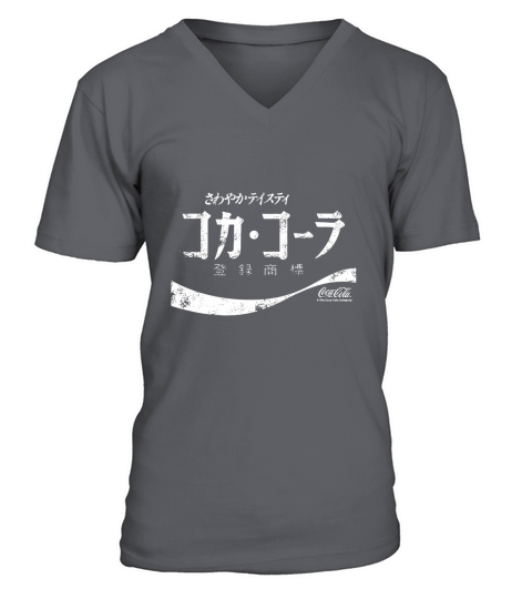 Coca-Cola Japanese Coke Logo Graphic T-Shirt LIMTED EDITION V-Neck T-shirt