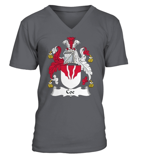 Coe Family Crest / Coat of Arms British Family Crests V-Neck T-shirt