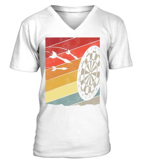 Darts Board Retro Vintage V-Neck T-shirt