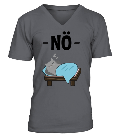 Evil Cat Nope Funny Quote Gift V-Neck T-shirt