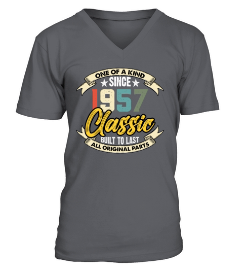 Funny Birthday Born in 1957 Limited Edition V-Neck T-shirt