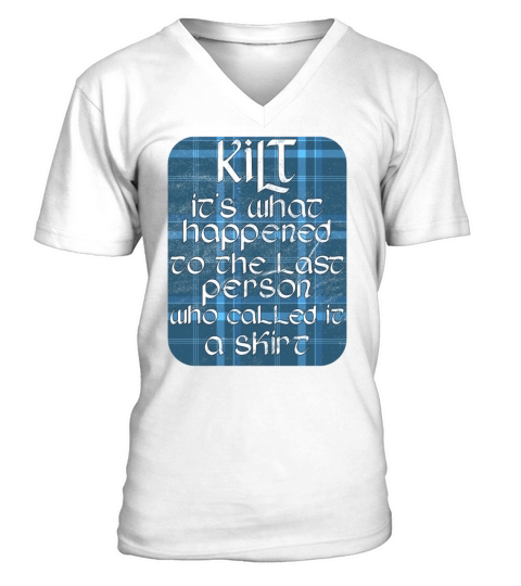 How To Wear The Kilt Design For A Tartan Kilt Guy V-Neck T-shirt