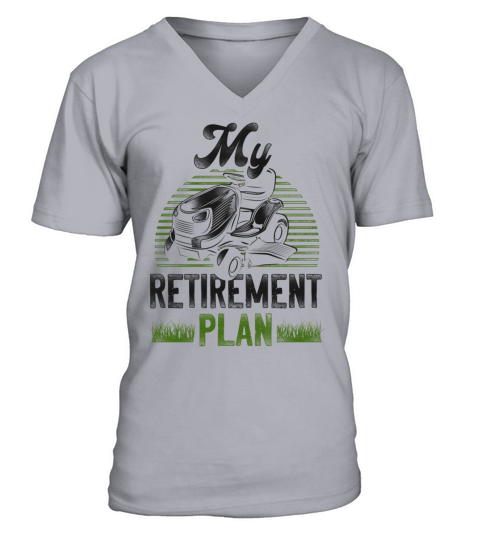 Lawn Mower Mowing Dad Father V-Neck T-shirt