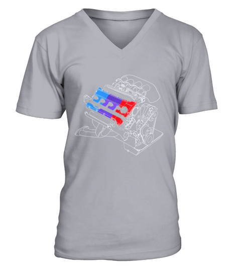Mens Motorsport S14 DTM-Style M3 Race Engine Tshirt V-Neck T-shirt