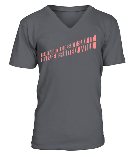 my face definitely will V-Neck T-shirt