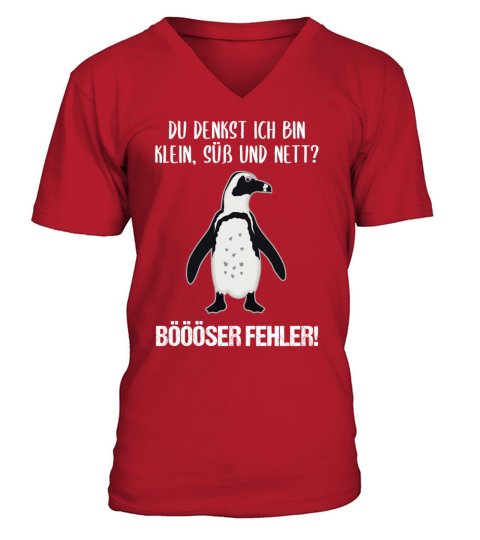 Penguin Small Sweet Nice Funny Quote Gift V-Neck T-shirt