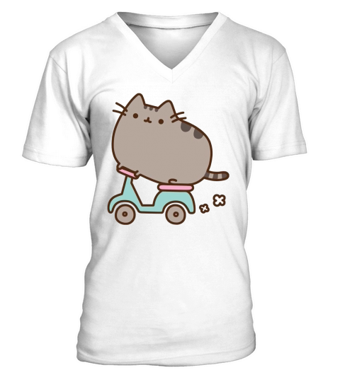Pusheen Cat  Mens Ringer TShirt V-Neck T-shirt