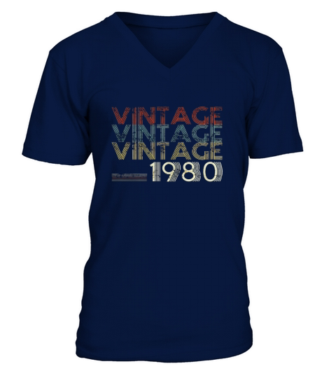 Retro Classic Vintage 1980 38th Gift 38 Years Old V-Neck T-shirt