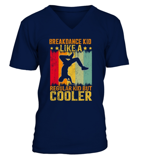 Retro Vintage Style Breakdance Kid Like a V-Neck T-shirt