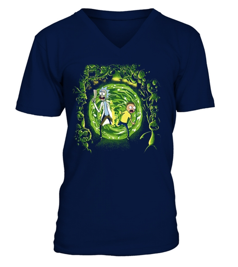RICK &amp;amp; MORTY PORTAL AND THE MONSTERS V-Neck T-shirt