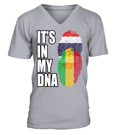 Thai And Malian Vintage Heritage DNA Flag V-Neck T-shirt