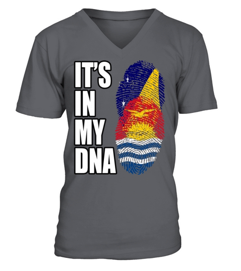 Tokelauan And Kiribati Mix Heritage DNA Flag V-Neck T-shirt