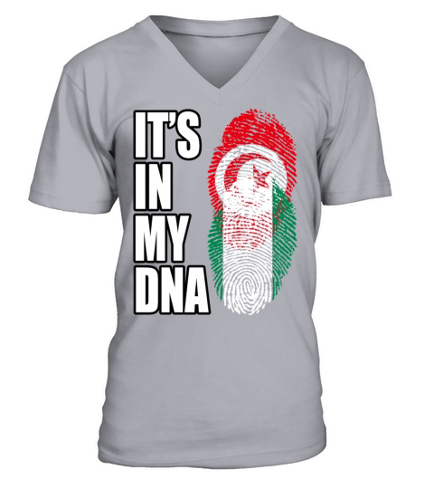 Tunisian And Nigerian Mix Heritage DNA Flag V-Neck T-shirt