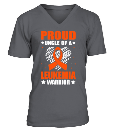 Uncle Leukemia Cancer Awareness Warrior Support Or V-Neck T-shirt