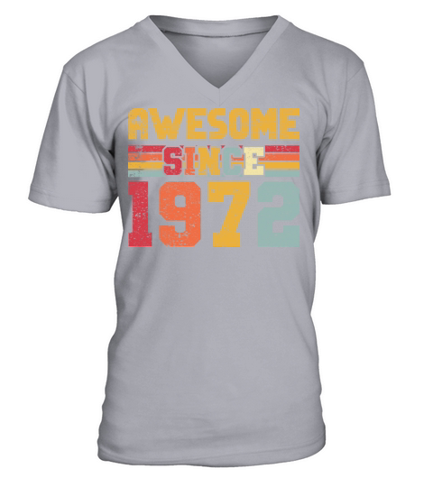 Vintage 50 Birthday Costume Men 50th BDay Birthday V-Neck T-shirt