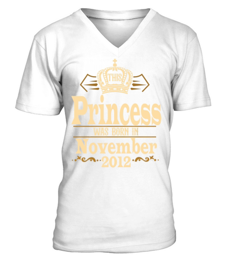 Vintage This Princess Was Born in November 2012 V-Neck T-shirt