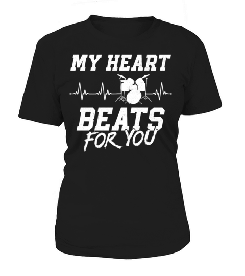 Drummer Drum Set Vintage Heart My Women's T-Shirt