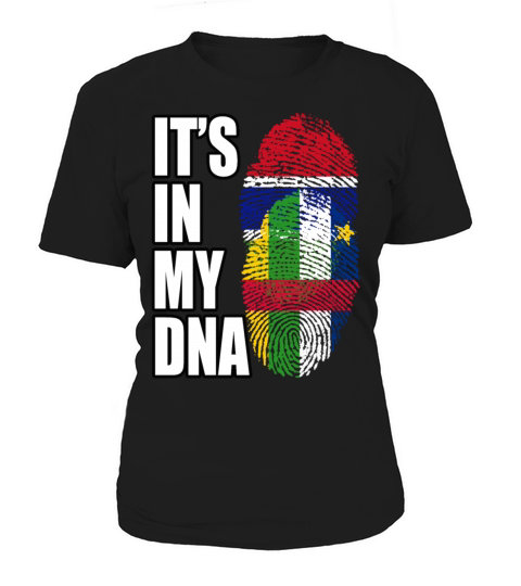 Gambian And Central African Mix Heritage DNA Flag Women's T-Shirt