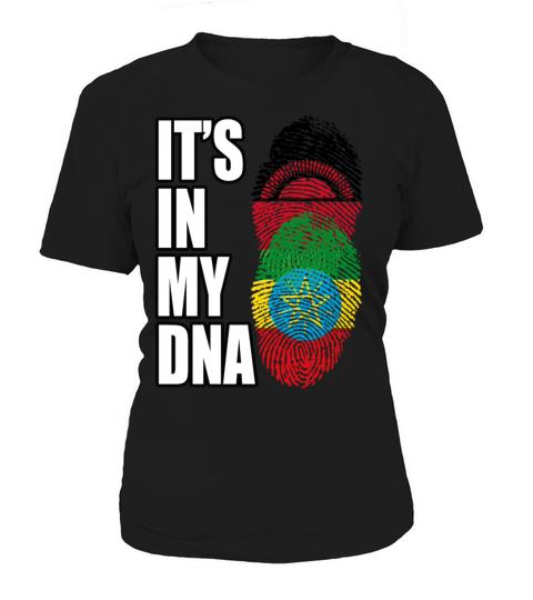 Malawian And Ethiopian Mix Heritage DNA Flag Women's T-Shirt