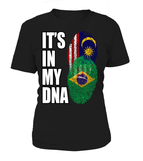 Malaysian And Brazilian Mix Heritage DNA Flag Women's T-Shirt