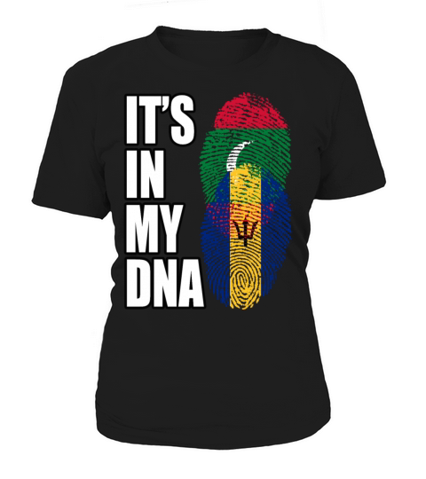 Maldivian And Barbadian Mix Heritage DNA Flag Women's T-Shirt