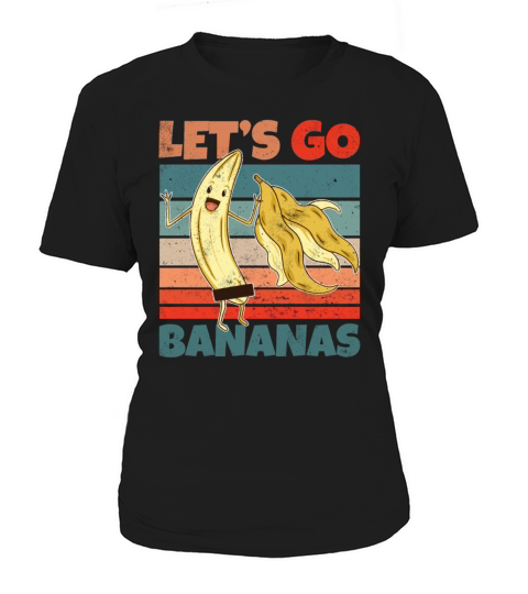 Retro Vintage Lets Bananas Funny Stripped Banana Women's T-Shirt