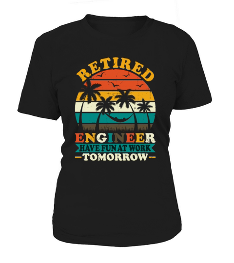 Retro Vintage Style Retired Engineer Engineering Women's T-Shirt