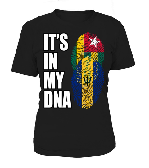 Togolese And Barbadian Mix Heritage DNA Flag Women's T-Shirt
