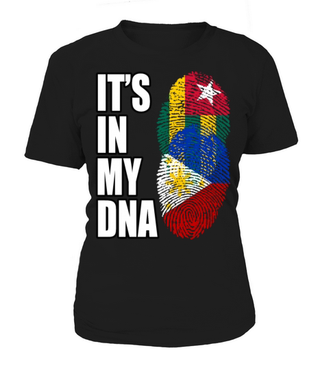 Togolese And Filipino Mix Heritage DNA Flag Women's T-Shirt