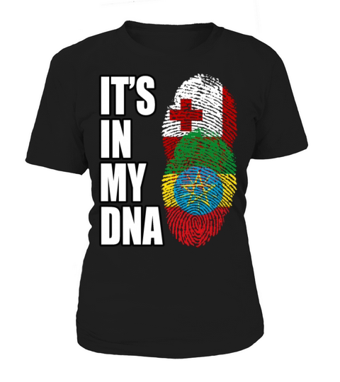 Tongan And Ethiopian Mix Heritage DNA Flag Women's T-Shirt