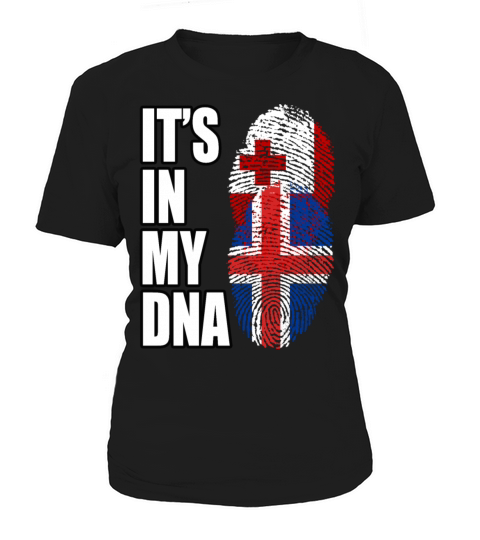 Tongan And Icelandic Mix Heritage DNA Flag Women's T-Shirt