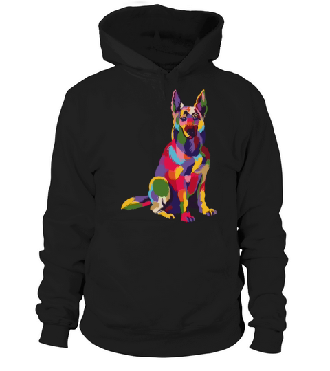 Colorful german shepherd dog Hoodie Unisex